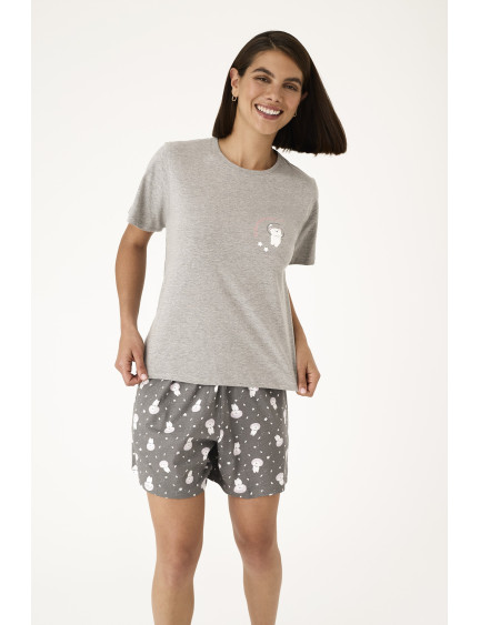 PIJAMA PANTALÓN CORTO CON CAMISETA MANGA CORTA