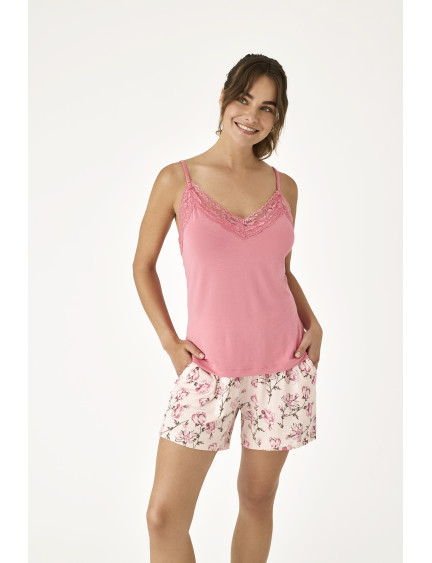 PIJAMA PANTALÓN CORTO CON CAMISETA TIRANTES
