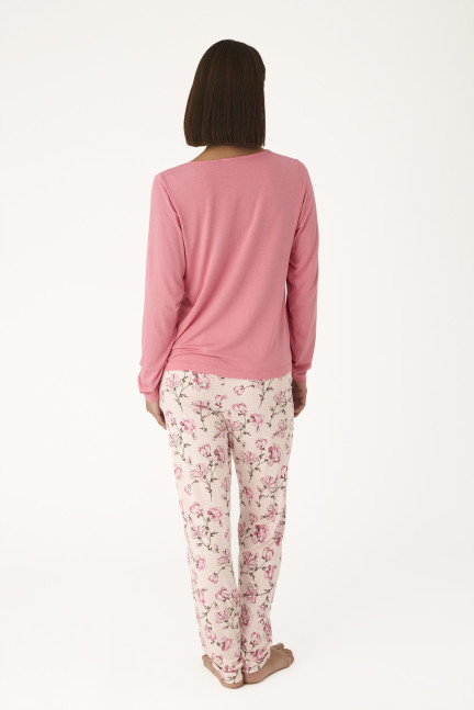 PIJAMA PANTALÓN LARGO CON CAMISETA MANGA LARGA