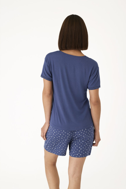 PIJAMA PANTALÓN CORTO CON CAMISETA MANGA CORTA