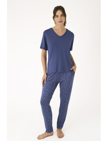 PIJAMA PANTALÓN LARGO CON CAMISETA MANGA CORTA