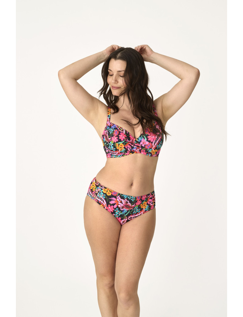 CONJ. SUJETADOR FORRADO CAPACIDAD CON AROS CON MIDI REFORZ.DARK BLOOM