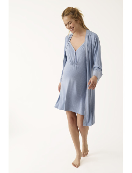 BATA KIMONO ALGODÓN/VISCOSA TOPOS