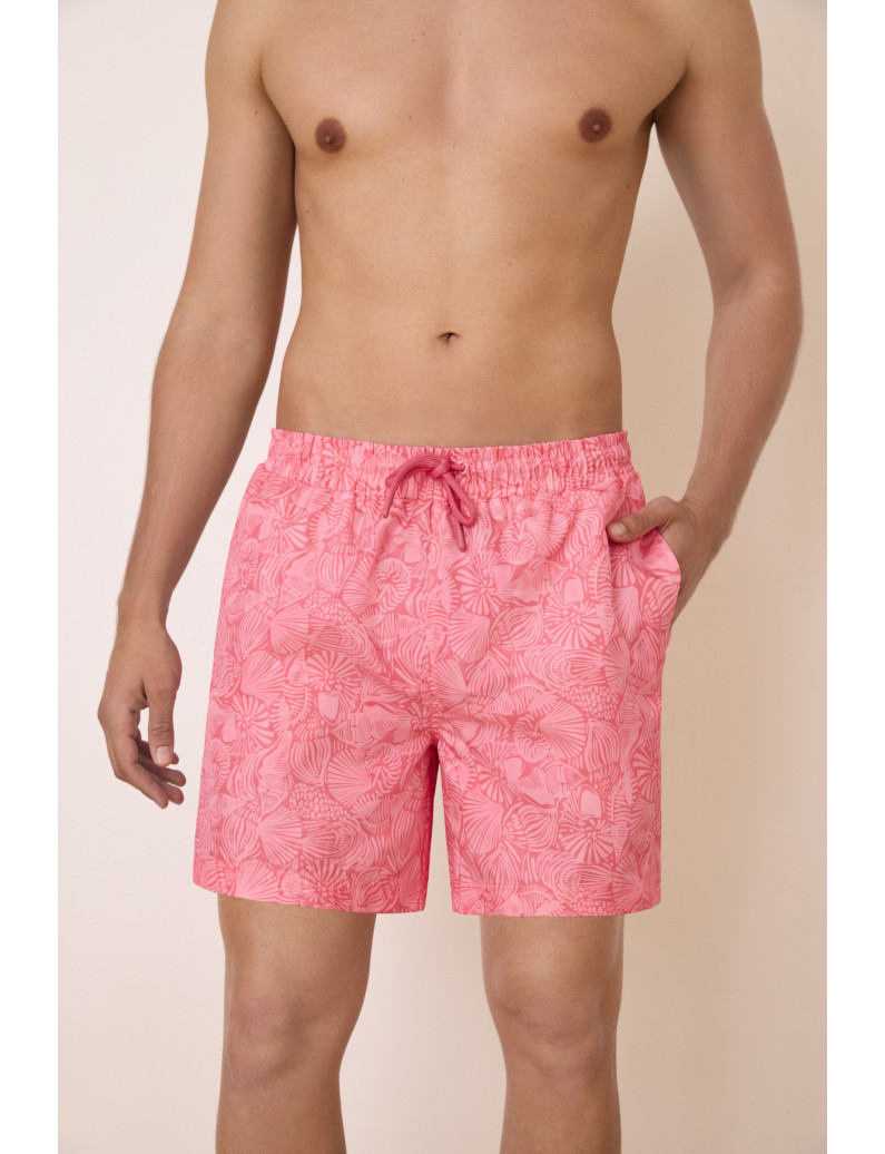 BAÑADOR HOMBRE ESTAMPADO BICOLOR FLUOR. TEJIDO FAST DRY.