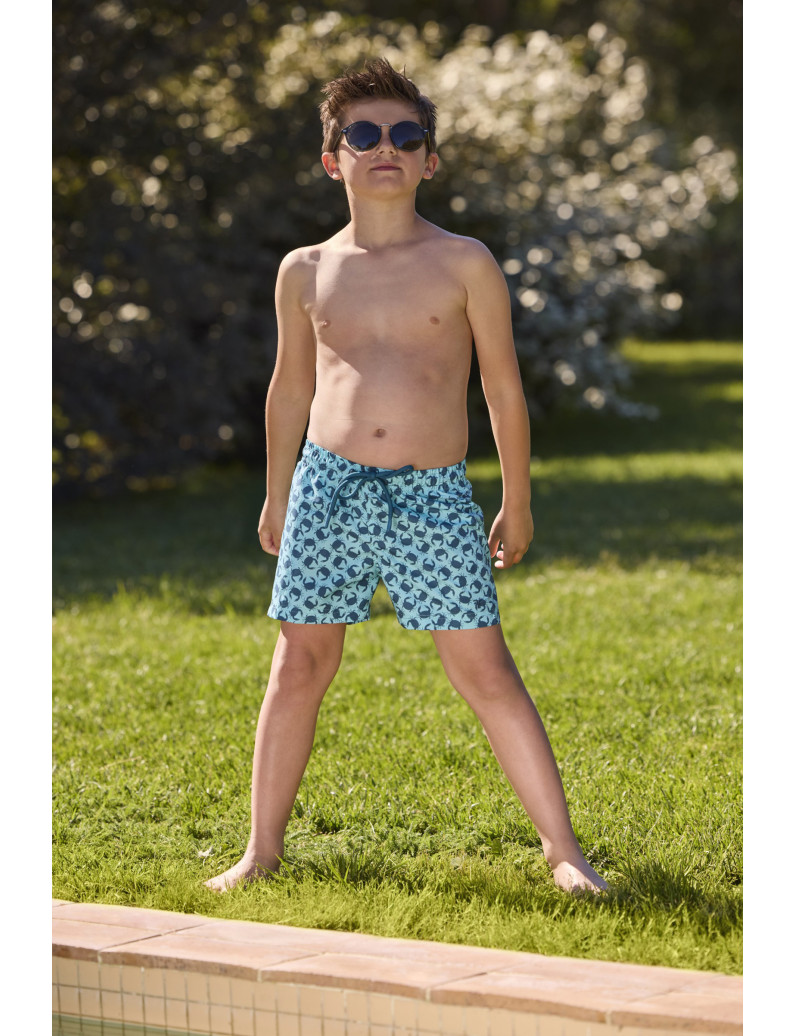 BAÑADOR NIÑO ESTAMPADO CANGREJOS. TEJIDO FAST DRY.