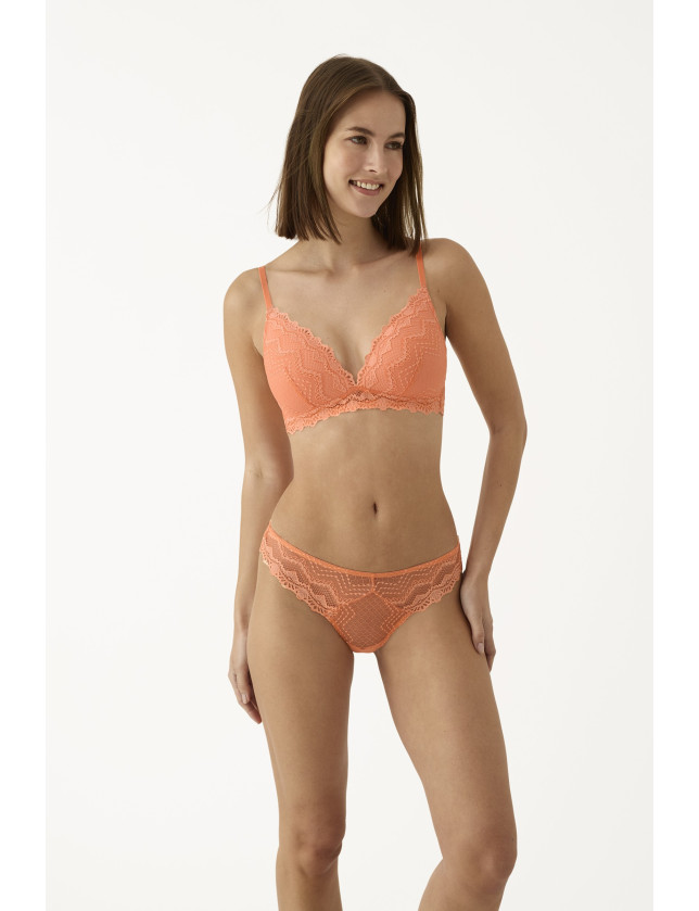 CONJ. SUJETADOR RELLENO TRIANGULAR ENCAJE CON BRASILEÑA EUPHORIA