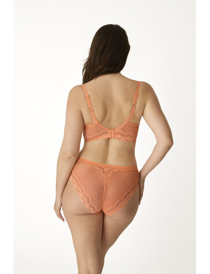 CONJ. SUJETADOR FORRADO ENCAJE CON BIKINI ALTO