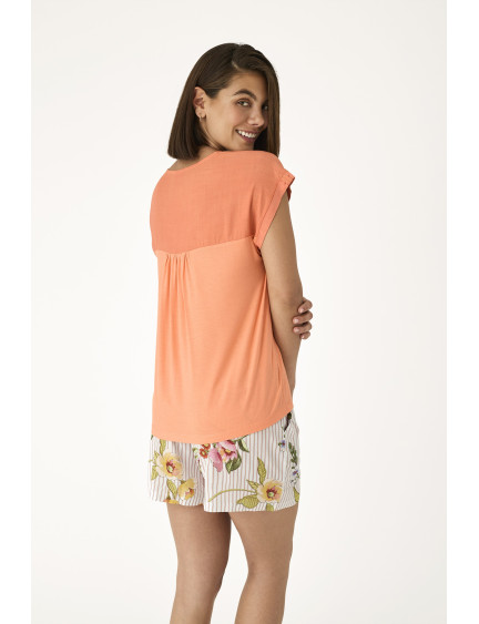 PIJAMA PANTALÓN CORTO CON MANGA CORTA  ALGODÓN/VISCOSA EUPHORIA