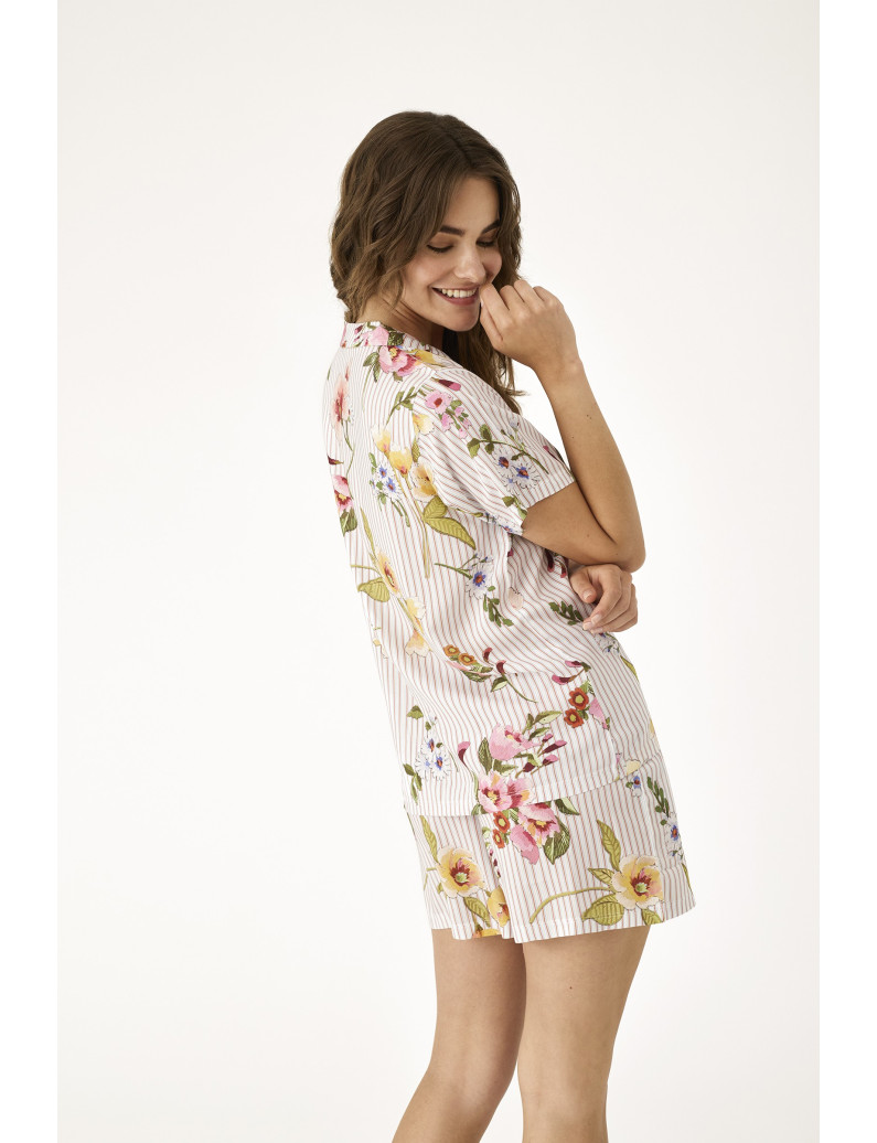 PIJAMA PANTALÓN CORTO CON CAMISETA ABIERTA VISCOSA EUPHORIA