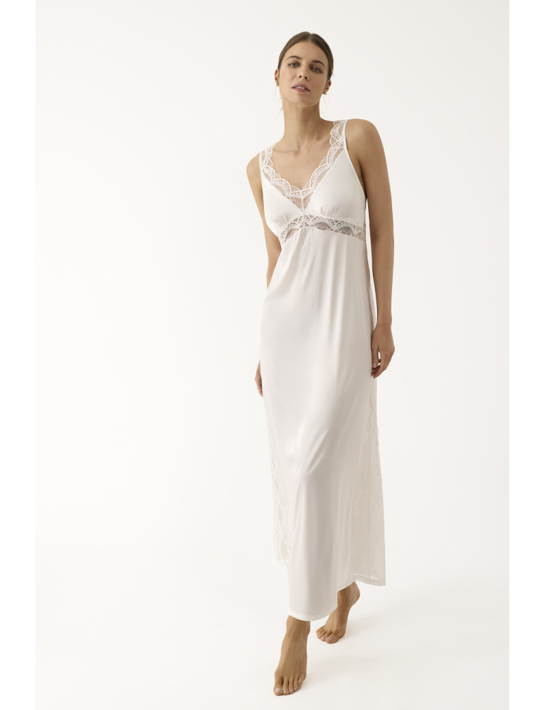 CAMISÓN LENCERO LARGO TIRANTES SATÉN ELÁSTICO BELLEZA