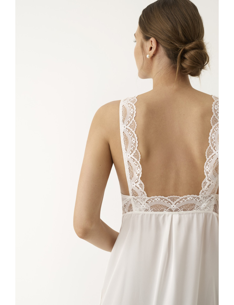 CAMISÓN LENCERO LARGO TIRANTES SATÉN ELÁSTICO BELLEZA