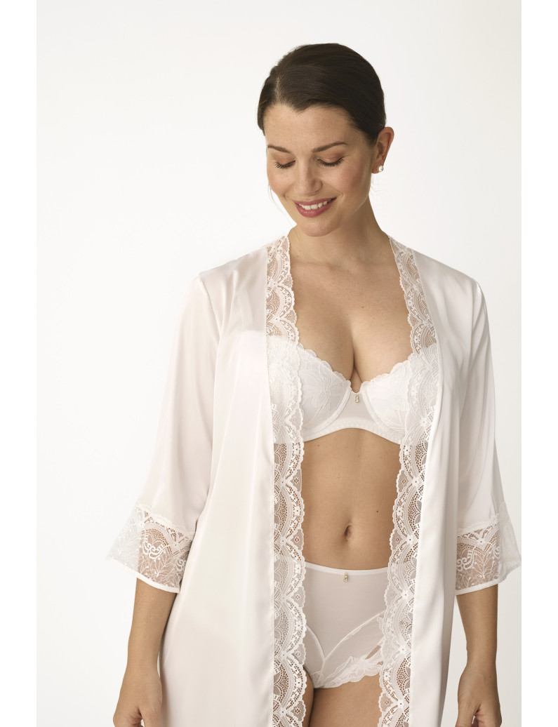 BATA KIMONO CORTA SATÉN ELÁSTICO BELLEZA