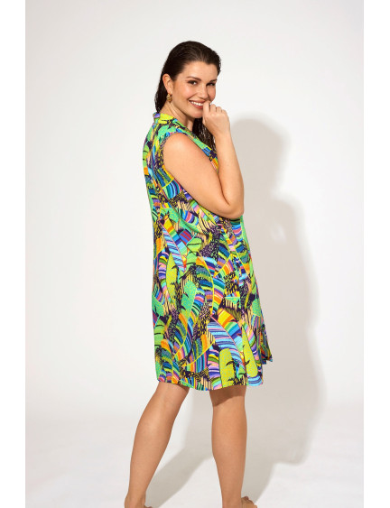 VESTIDO CAMISERO MANGA CORTA PLANA VISCOSA