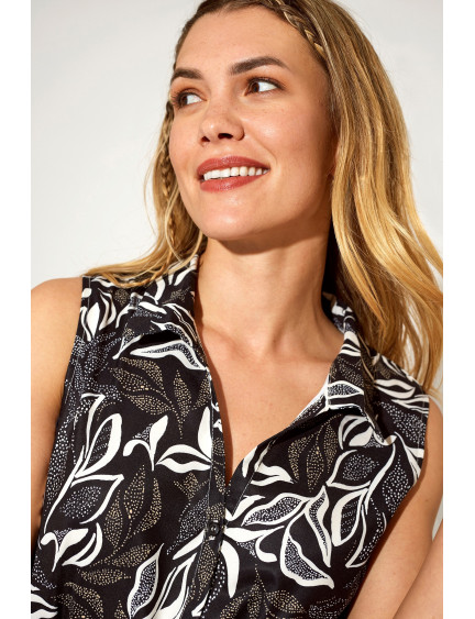 VESTIDO CAMISERO MANGA CORTA PLANA VISCOSA