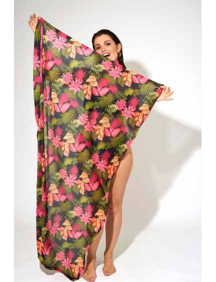 PAREO TUL ESTAMPADO. MEDIDA 130X150CM