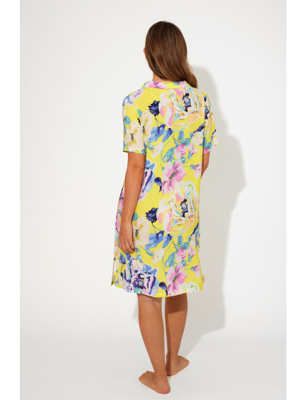 VESTIDO CAMISERO MANGA CORTA PLANA VISCOSA