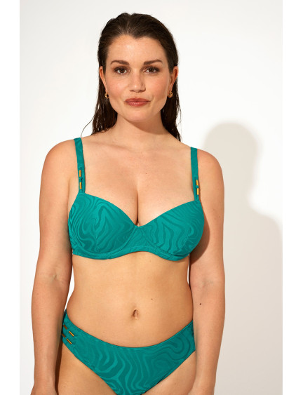 SUJETADOR CON AROS Y COPA  JACQUARD ESMERALDA