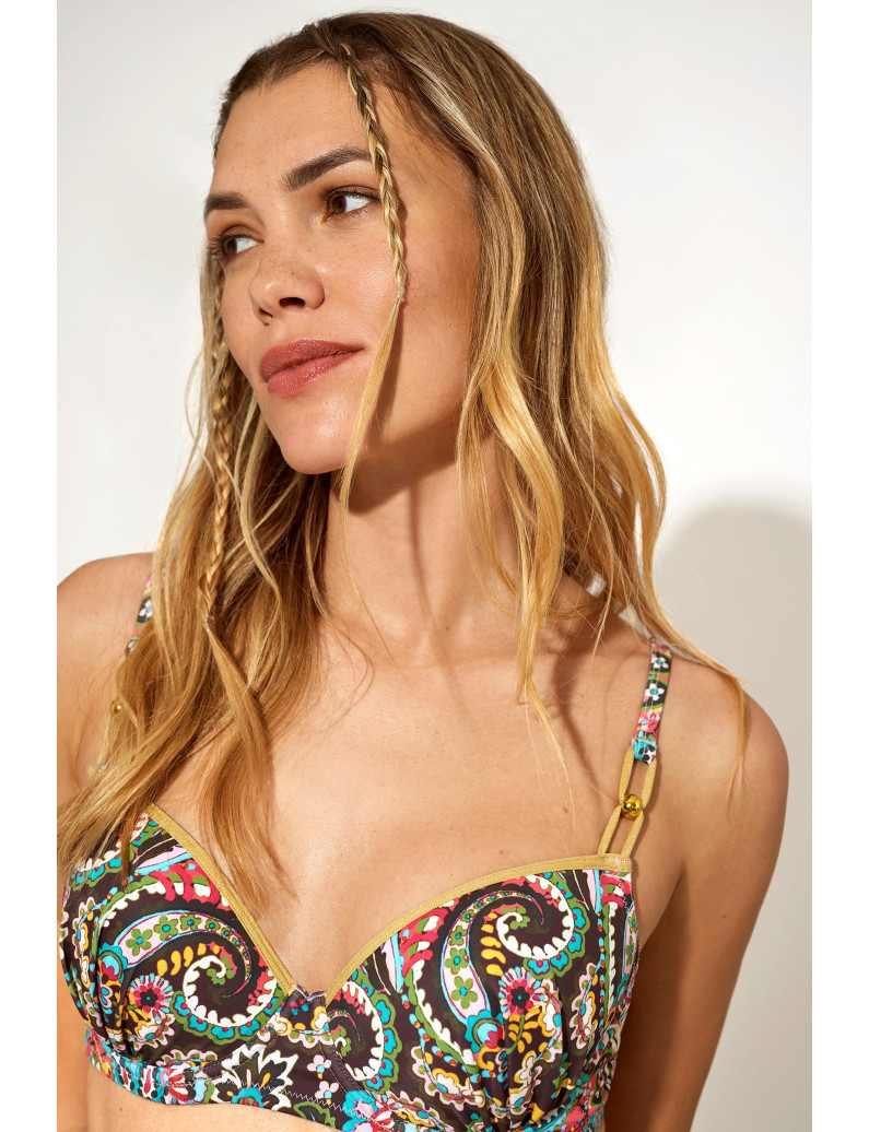 SUJETADOR CON AROS Y COPA  FOAM. ARENA