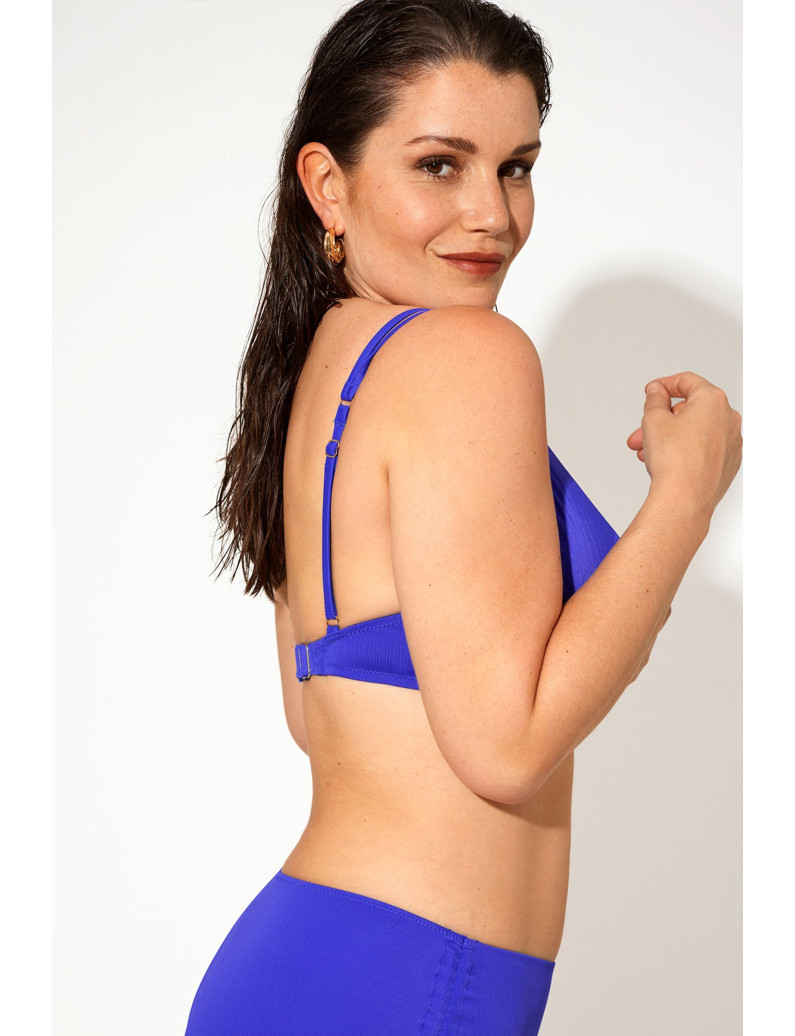 SUJETADOR FORRADO CAPACIDAD CON AROS JACQUARD BLUE