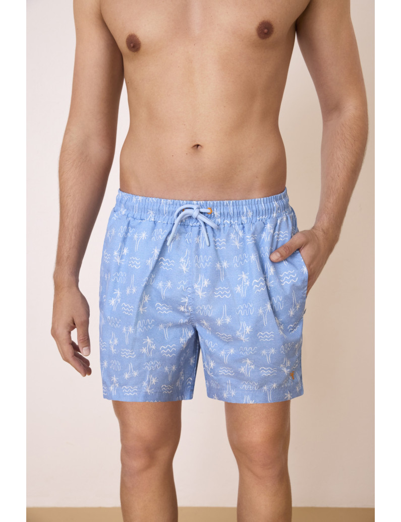 BAÑADOR HOMBRE ESTAMPADO ISLA. TEJIDO FAST DRY.