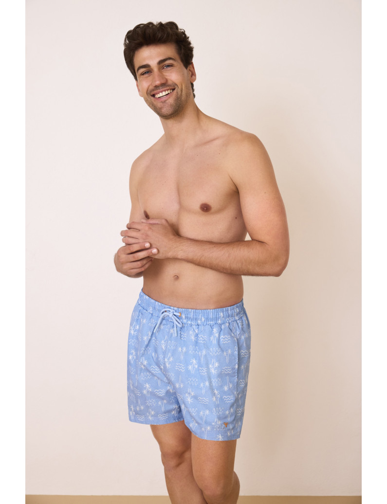 BAÑADOR HOMBRE ESTAMPADO ISLA. TEJIDO FAST DRY.
