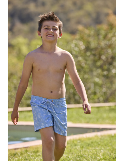 BAÑADOR NIÑO ESTAMPADO ISLA. TEJIDO FAST DRY.