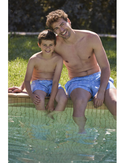 BAÑADOR NIÑO ESTAMPADO ISLA. TEJIDO FAST DRY.