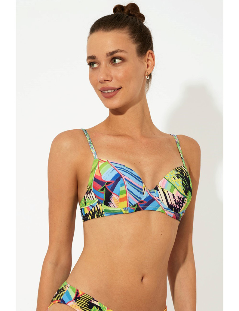 SUJETADOR CON AROS Y COPA FOAM ISLA