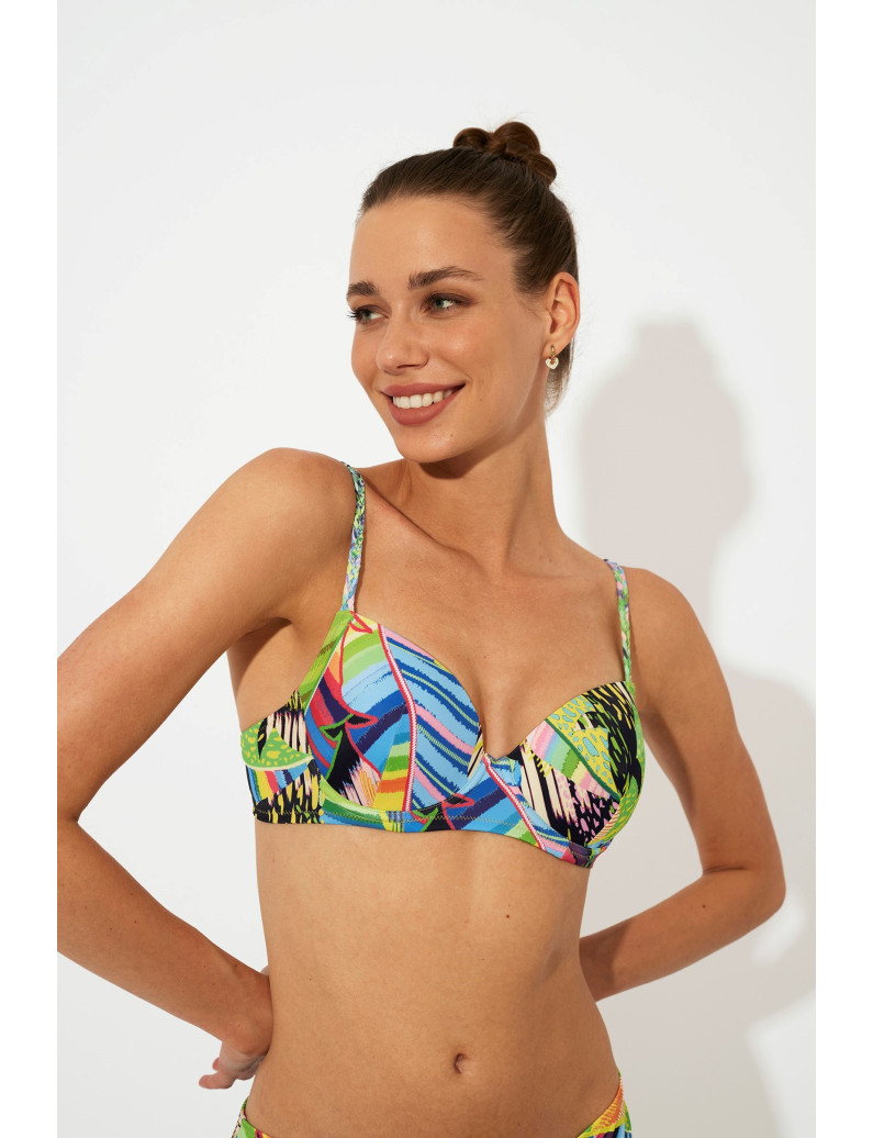 SUJETADOR CON AROS Y COPA FOAM ISLA