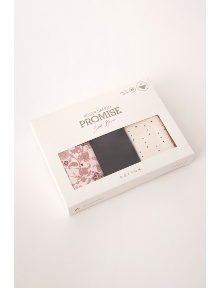 PACK 3 UNIDADES BIKINI ALGODÓN ESTAMPADO