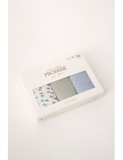 PACK 3 UNIDADES MIDI ALGODÓN ESTAMPADO ROMÁNTICO