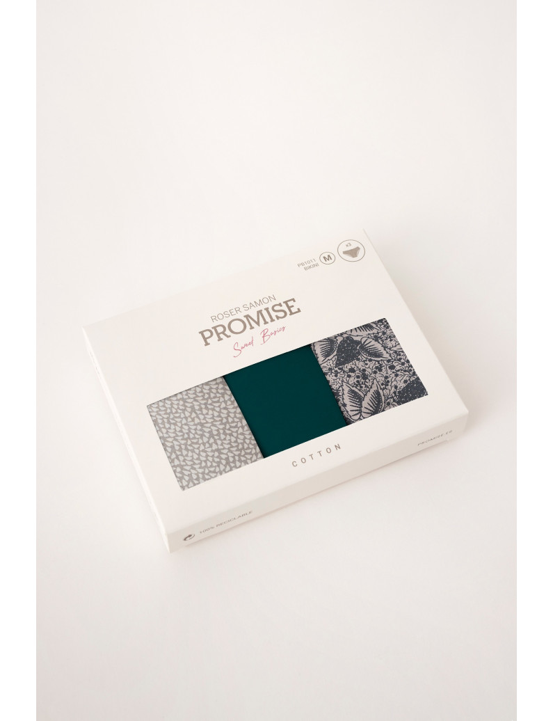 PACK 3 UNIDADES MIDI  ALGODÓN ESTAMPADO BLACK