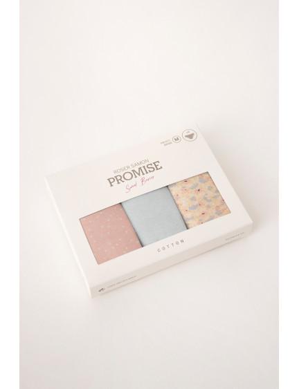 PACK 3 UNIDADES TANGA  ALGODÓN ESTAMPADO PASTEL