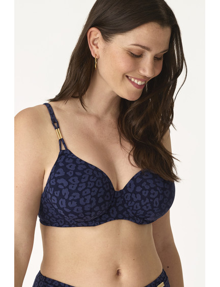 SUJETADOR FORRADO CAPACIDAD CON AROS TEJIDO JACQUARD MIDNIGHT SAFARI