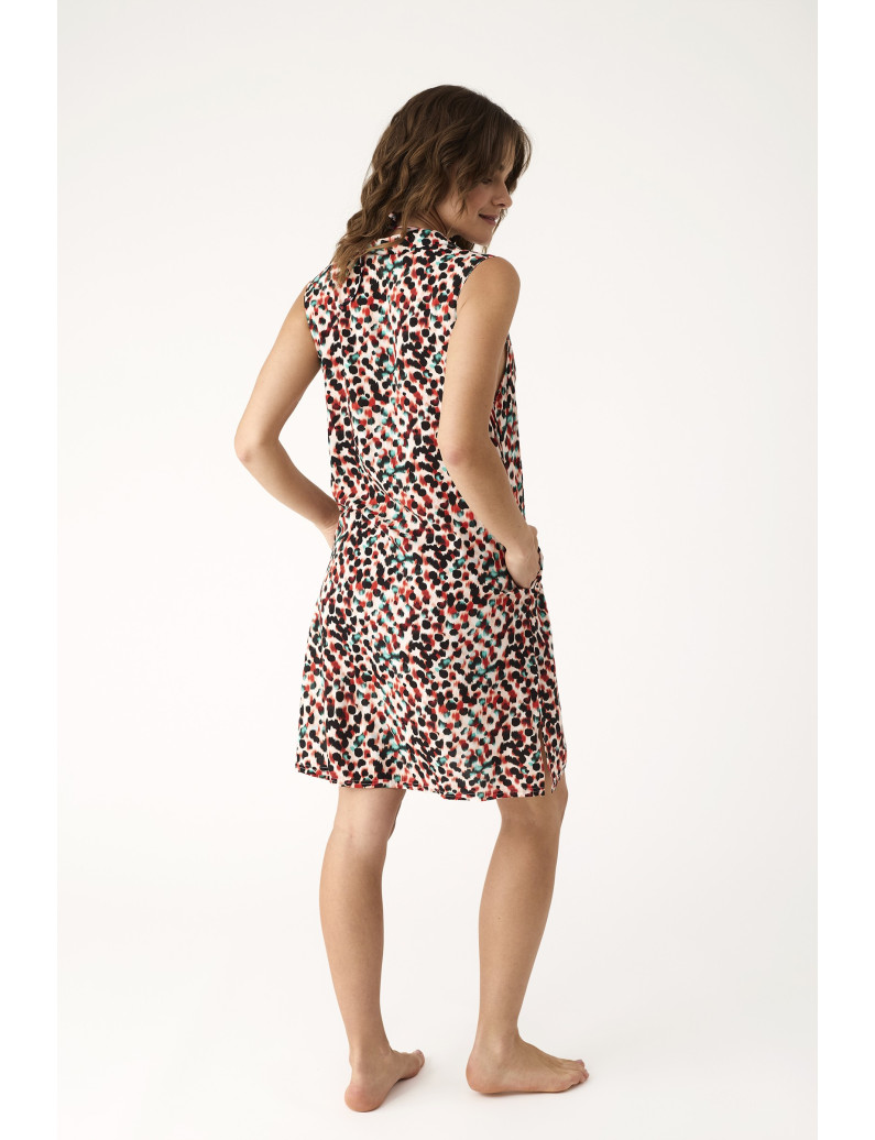 VESTIDO CAMISERO SIN MANGAS ABIERTO SOFT WILD