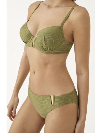 CONJ. SUJETADOR CON AROS Y COPA CON BIKINI JACQUARD HONEY LIGHT