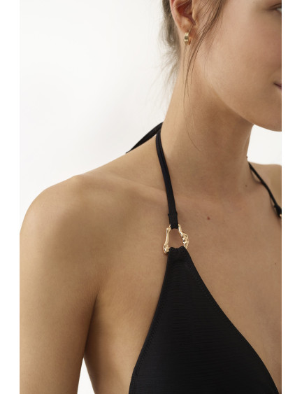 SUJETADOR TRIANGULAR CORTINA JACQUARD GOLDEN NOIR