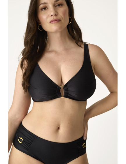 CONJ. SUJETADOR FORRADO CAPACIDAD SIN AROS CON MIDI REFORZ. JACQUARD GOLDEN NOIR