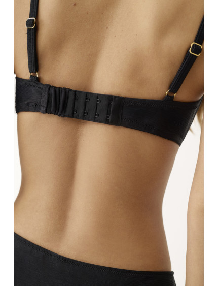 CONJ. SUJETADOR FORRADO CAPACIDAD SIN AROS CON MIDI REFORZ. JACQUARD GOLDEN NOIR