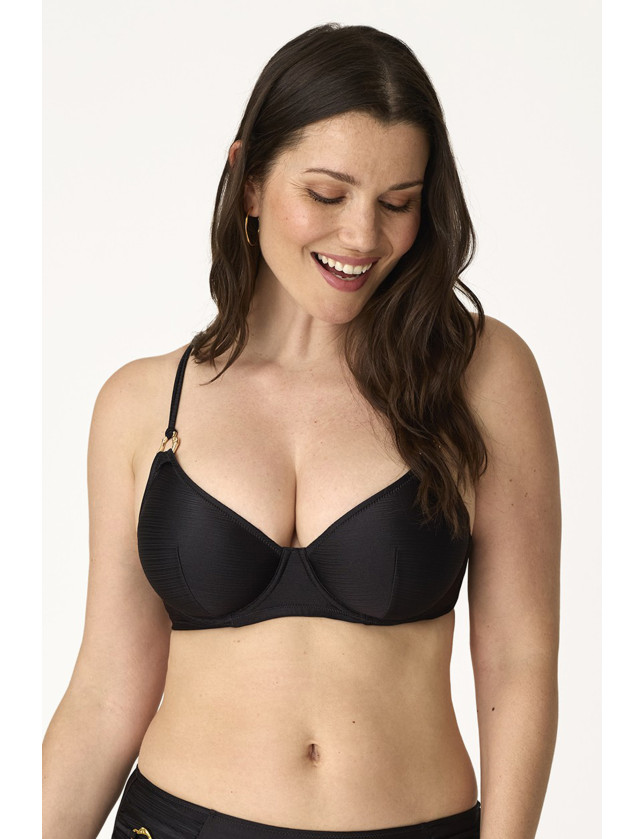 SUJETADOR FORRADO CAPACIDAD CON AROS JACQUARD GOLDEN NOIR