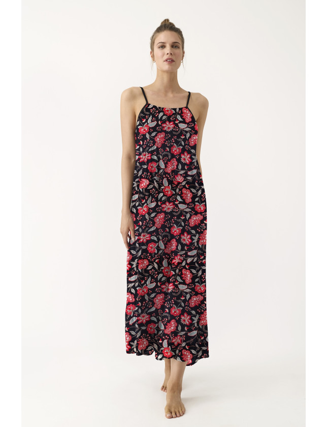 VESTIDO LARGO TIRANTES CREPÉ GOLDEN NOIR