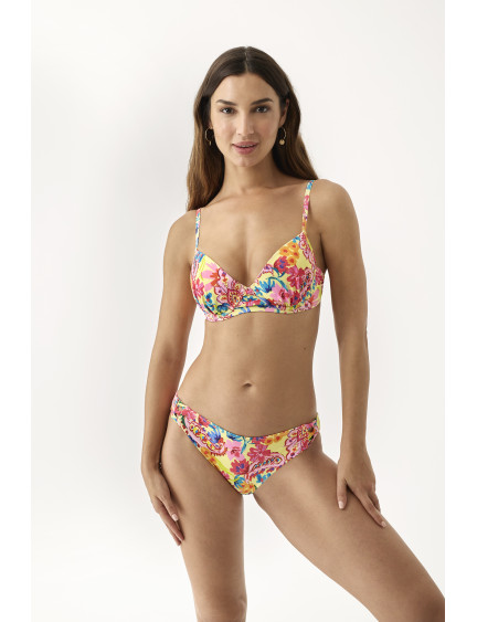 CONJ. SUJETADOR CON AROS Y COPA  CON BIKINI NORMAL CITRUS BLOOM