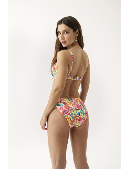 CONJ. SUJETADOR CON AROS Y COPA  CON BIKINI NORMAL CITRUS BLOOM