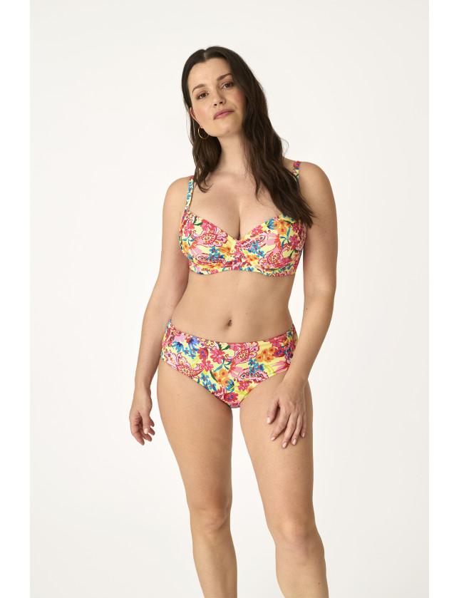 CONJ. SUJETADOR FORRADO CAPACIDAD CON AROS CON MIDI REFORZ. CITRUS BLOOM