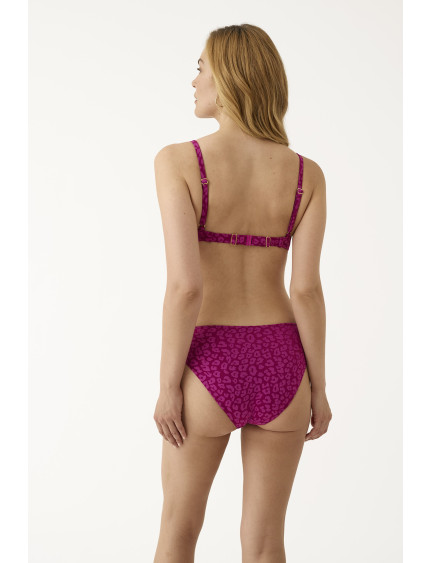 CONJ. SUJETADOR CON AROS Y COPA CON BIKINI JACQUARD FUCHSIA FEVER