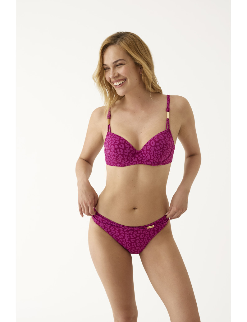 BRAGUITA BIKINI NORMAL. TEJIDO JACQUARD FUCHSIA FEVER