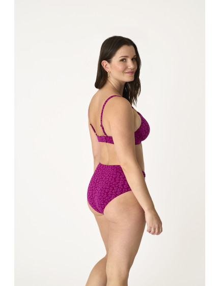 CONJ. SUJETADOR FORRADO CON MIDI REFORZ. JACQUARD FUCHSIA FEVER