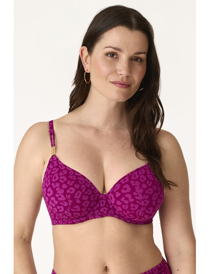 SUJETADOR FORRADO CAPACIDAD CON AROS JACQUARD FUCHSIA FEVER