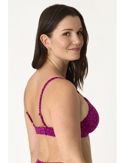 SUJETADOR FORRADO CAPACIDAD CON AROS JACQUARD FUCHSIA FEVER