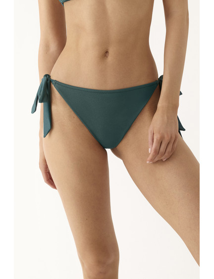 BRASILEÑA TIRAS LADOS REGULABLES. TEJIDO BRILLANTE EMERALD GLOW